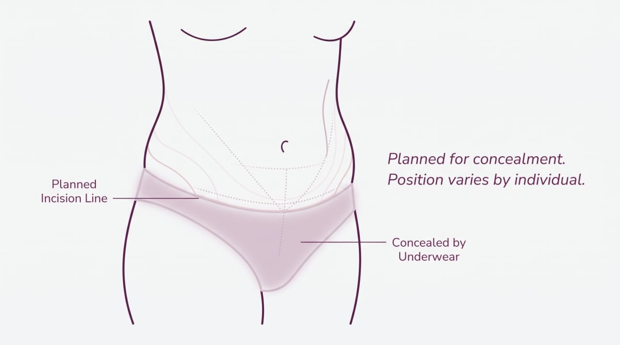 Abdominoplasty Incision and Scar Placement