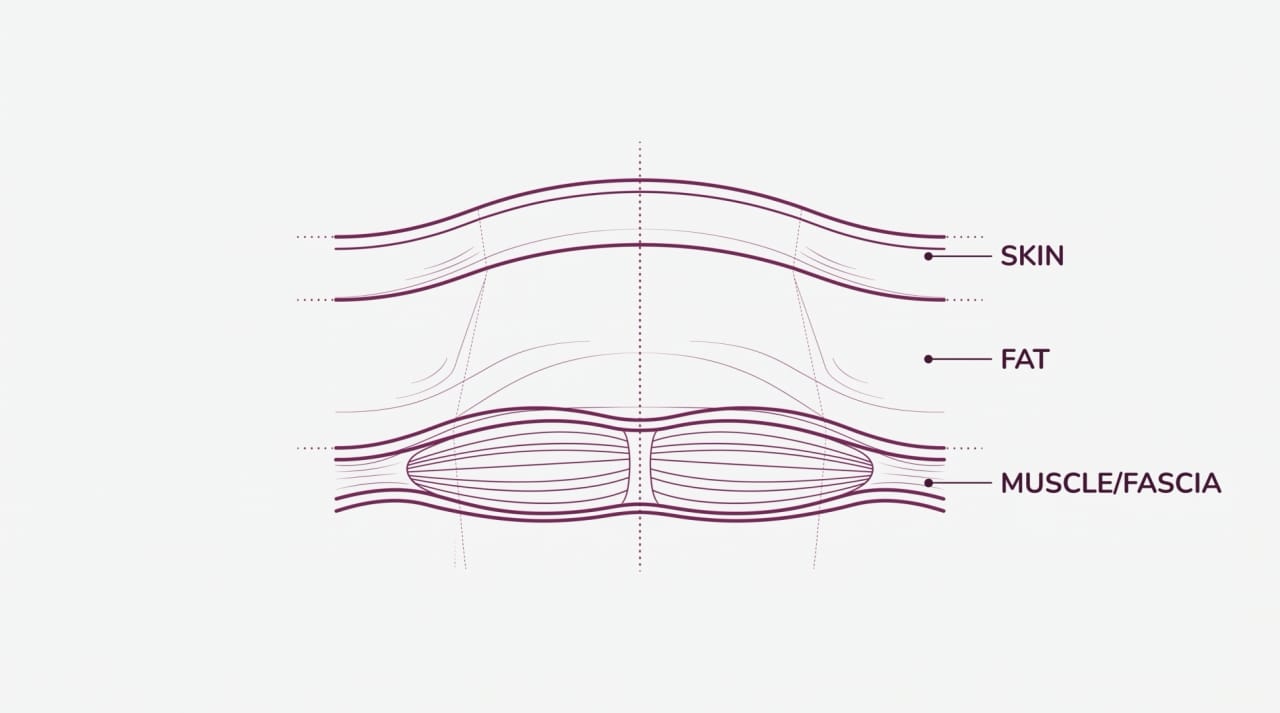 Three Layers of the Abdomen - Tummy Tuck vs Liposuction